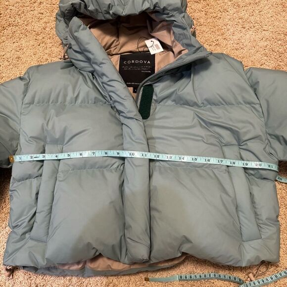 Cordova Aomori Ski Jacket Cropped Puffer Jacket NWT Medium Balsam Mint Green - Picture 6 of 9